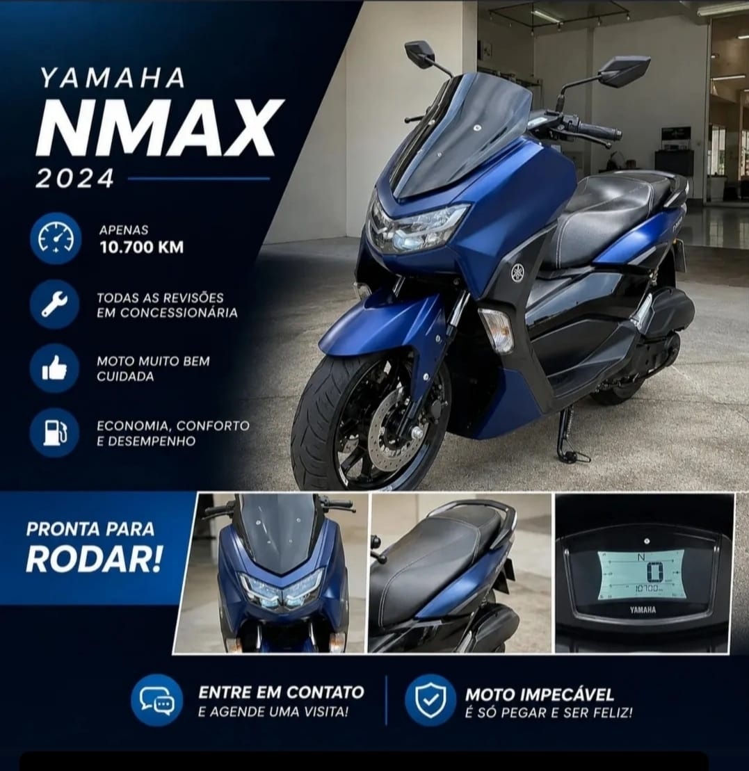 Yamaha NMAX 160 ABS 2024 azul, foto do anúncio da moto